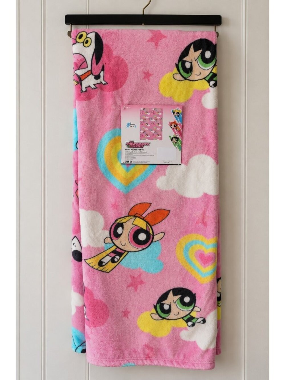 Powerpuff Girls Plush Throw Blanket 50x70 Pink Blossom Bubbles Buttercup NWT